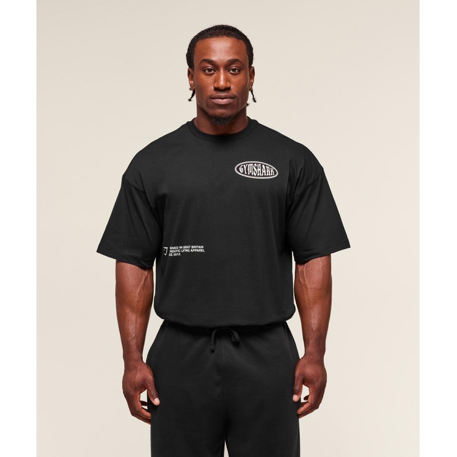 Gymshark Authentic Lifting Apparel T-Shirt Black Zwart