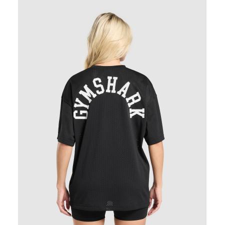 Gymshark Mesh Graphic Oversized T-Shirt Black