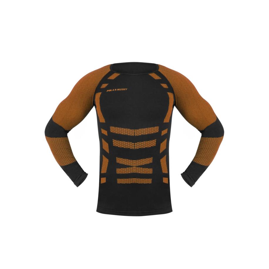 Polar Husky Polar Husky Basislaag Super Active Ride donkeroranje / zwart -