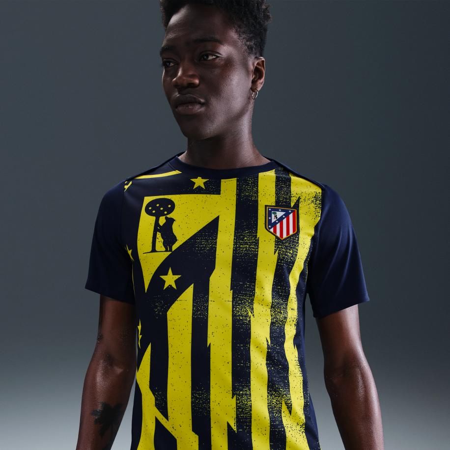 Atlético Madrid Academy Pro Uit Nike Dri-FIT warming-up voetbalshirt met korte mouwen voor heren - Blauw Blauw