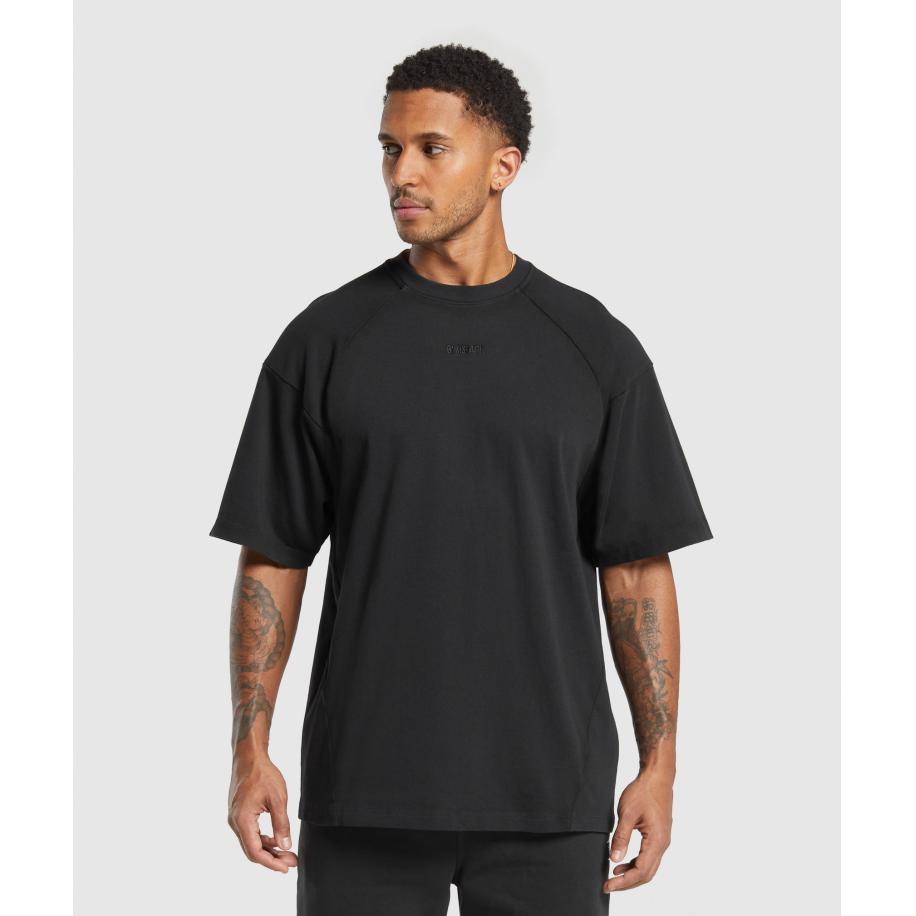 Gymshark Heavyweight T-Shirt Black Zwart