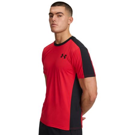 HeatGear® Wordmark herenshirt met korte mouwen Rood / Zwart / Zwart XL