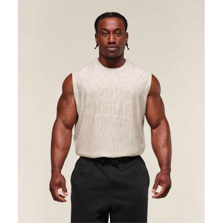 Gymshark Lightweight Slub Textured Tank Oat White