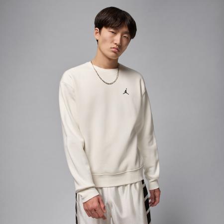 Jordan Brooklyn Fleece sweatshirt met ronde hals voor heren - Wit