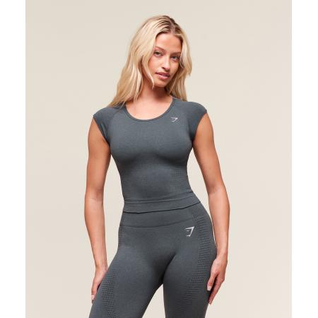 Gymshark Vital Scoop Neck Top Strong Grey Marl