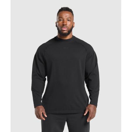 Gymshark Heavyweight Long Sleeve T-Shirt Black