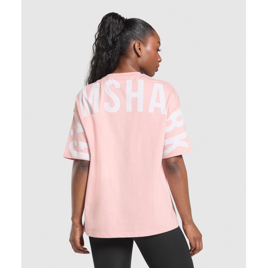 Gymshark Wordmark Graphic T-Shirt Lift Pink Roze