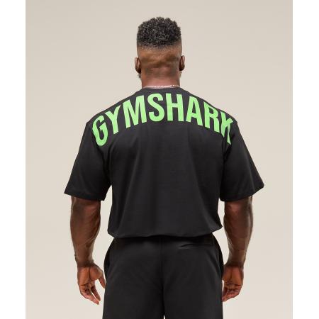 Gymshark Power T-Shirt Black/Energy Gelato Green