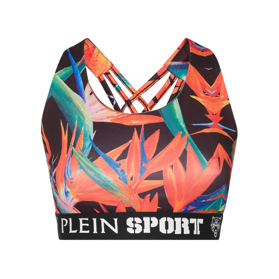 Plein Sport Plein Sport Sporttop petrol / lichtrood / zwart / wit -