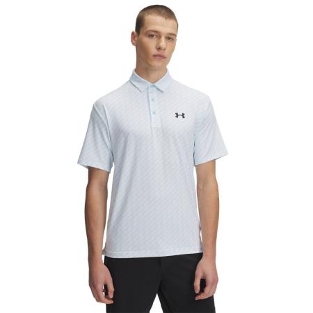 Under Armour Playoff 3.0 Printed Herenpolo Stream / Wit / Zwart M