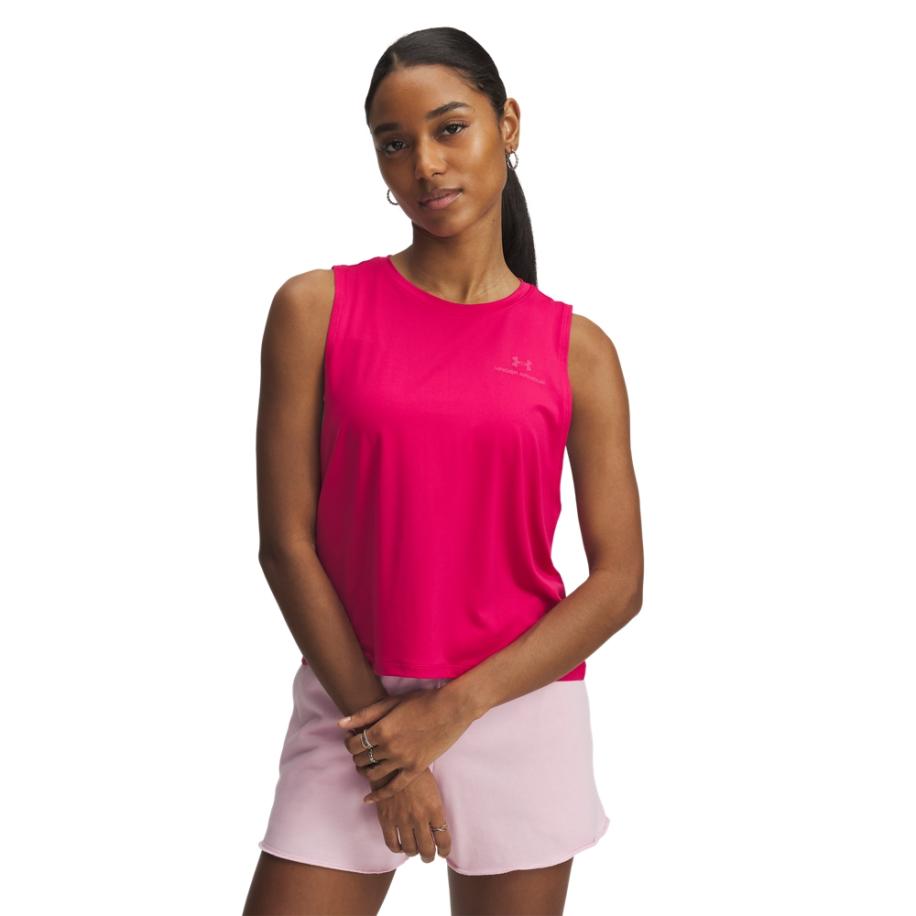 Under Armour Vanish Energy Crop tanktop voor dames Shaded Fuchsia / Shaded Fuchsia L Roze