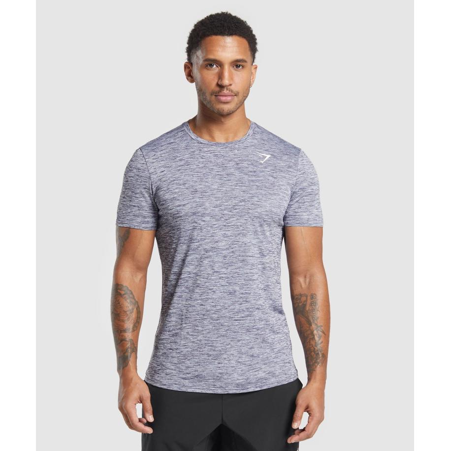 Gymshark Arrival Marl T-Shirt Weighted Purple/White Marl Paars