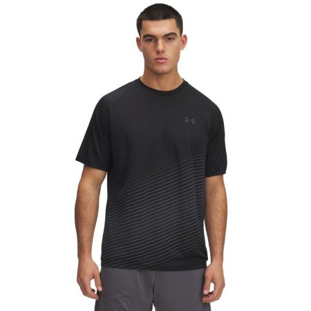 Herenshirt Under Armour Tech™ Fade met korte mouwen Zwart / Titan Grijs XL