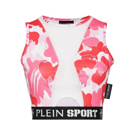 Plein Sport Plein Sport Sporttop fuchsia / rosa / zwart / wit