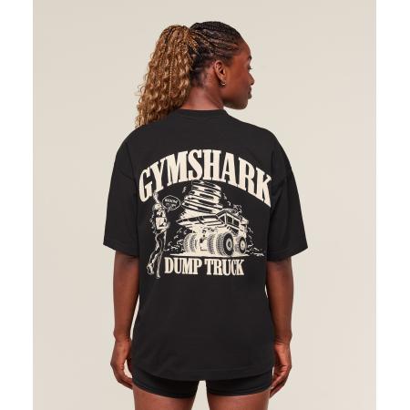 Gymshark Dump Truck Graphic Oversized T-Shirt Black