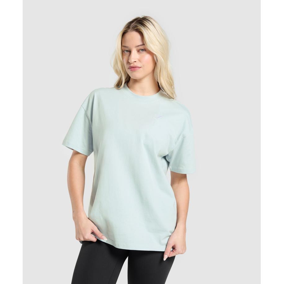 Gymshark Training Oversized T-Shirt Cool Blue Blauw