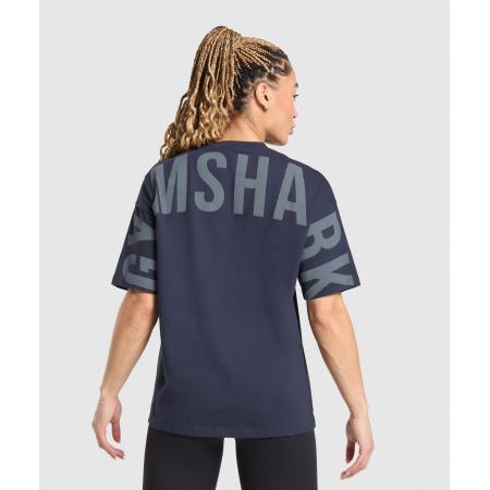 Gymshark Wordmark Graphic T-Shirt Heavy Blue