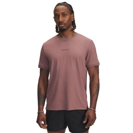 Project Rock Iso-Chill herenshirt met korte mouwen Maroon Mist / donker kastanjebruin XS