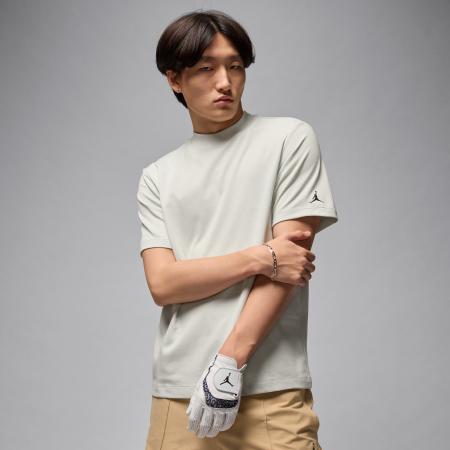 Jordan Sport Dri-FIT golftop met opstaande kraag voor heren - Grijs