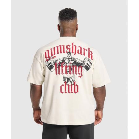 Gymshark Lifting Club T-Shirt Oat White/Conditioning Red