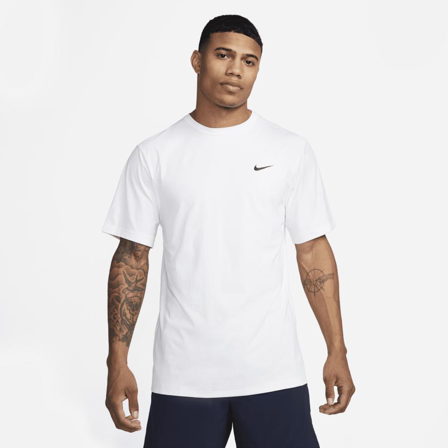 Nike Hyverse Dri-FIT UV multifunctionele herentop met korte mouwen - Wit Grijs