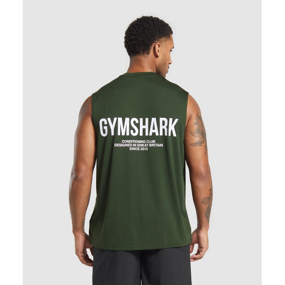 Gymshark Conditioning Club Tank Trail Green Groen