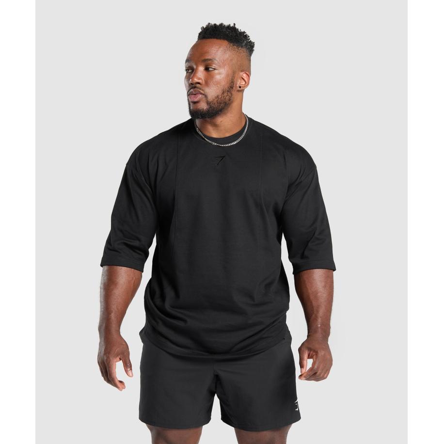 Gymshark Premium Lifting T-Shirt Black Zwart
