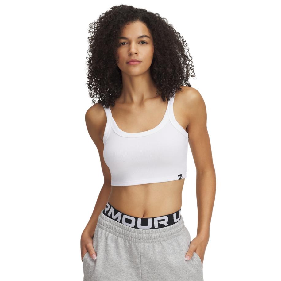 Under Armour Rival Rib Damestanktop Baby Wit / Wit XXL Wit