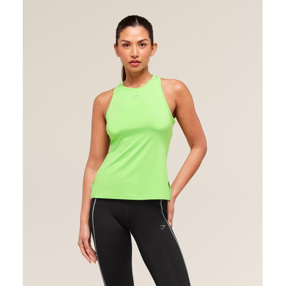 Gymshark Running Back Vent Tank Energy Gelato Green Groen