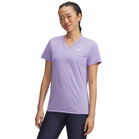 Under Armour Tech™ Damesshirt met V-hals en korte mouwen Transparent / Wit S