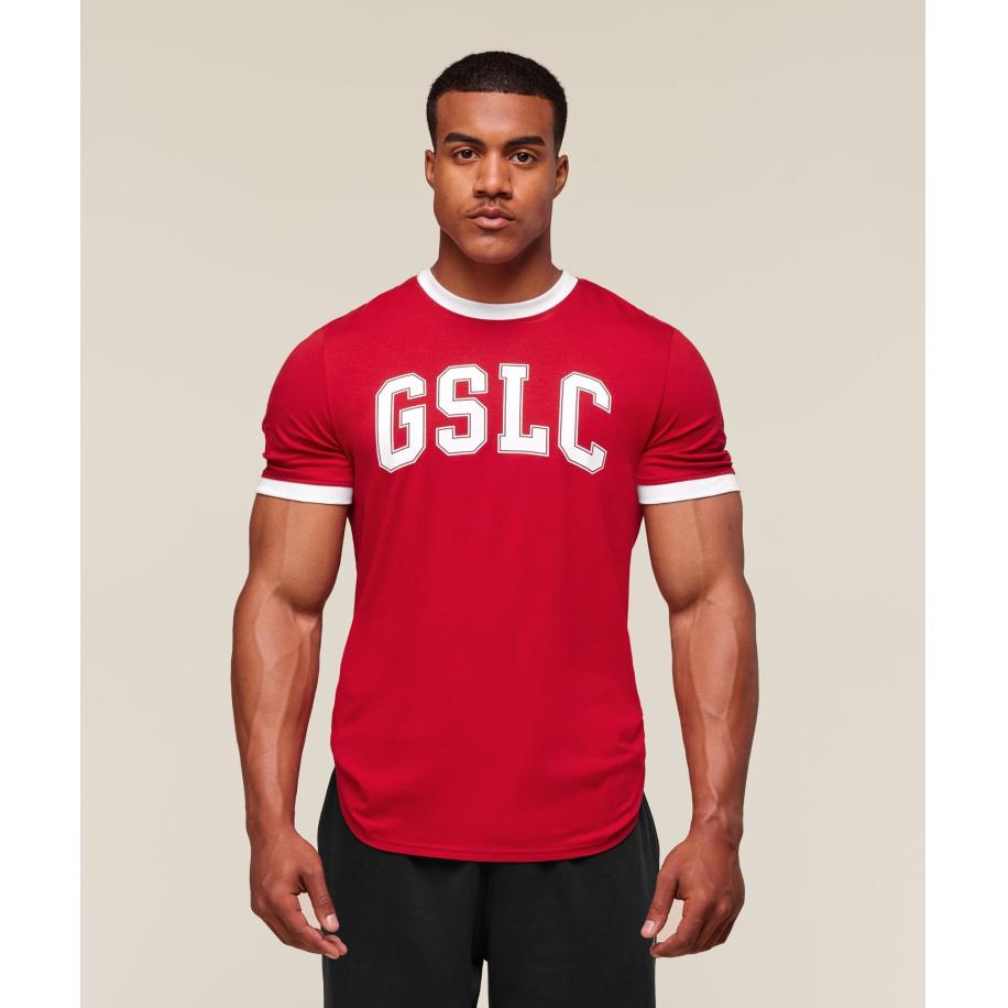 Gymshark GSLC Ringer T-Shirt Conditioning Red Rood