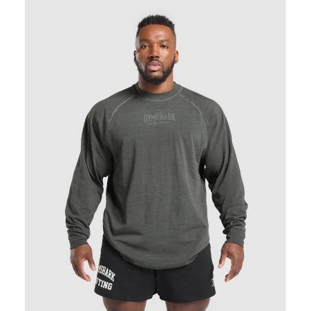 Gymshark Heavyweight Long Sleeve T-Shirt Black/Wash