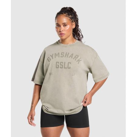 Gymshark GSLC Graphic Oversized T-Shirt Brown