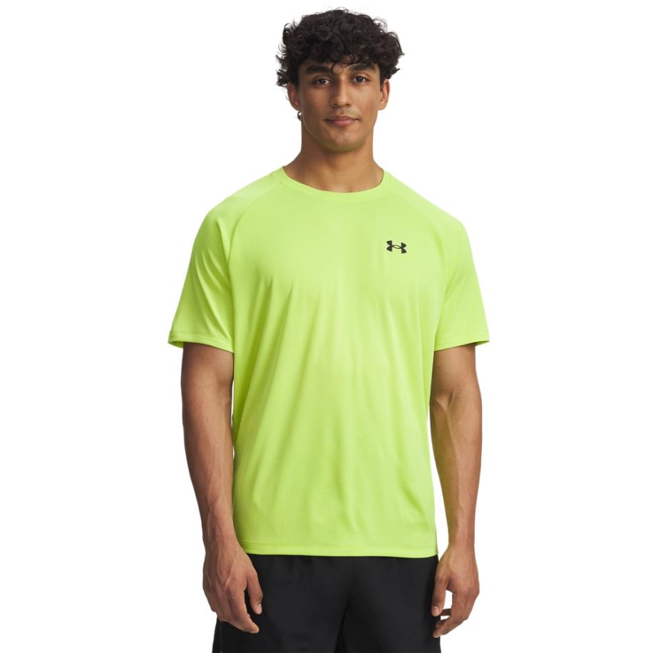 Under Armour Tech™ Herenshirt met textuur en korte mouwen Hyper Groente / Zwart XS Groen