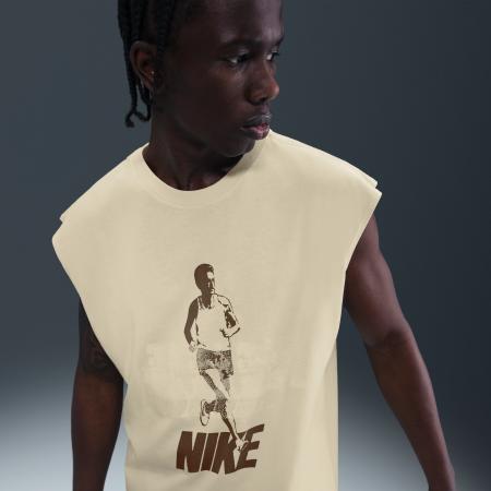 Nike mouwloos hardloopshirt voor heren - Wit