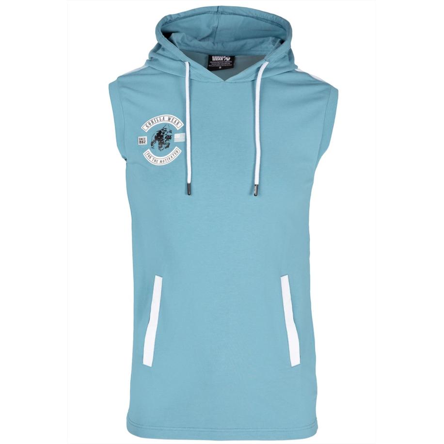 Gorilla Wear Gorilla Wear Functioneel shirt Oswego navy / lichtblauw / wit -