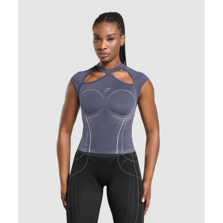 Gymshark Apex Seamless Midi T-Shirt Weighted Purple/Fresh Lilac