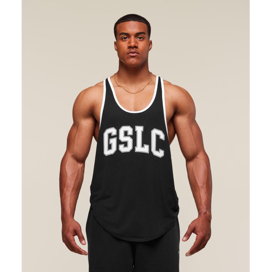 Gymshark GSLC Ringer Stringer Black Zwart
