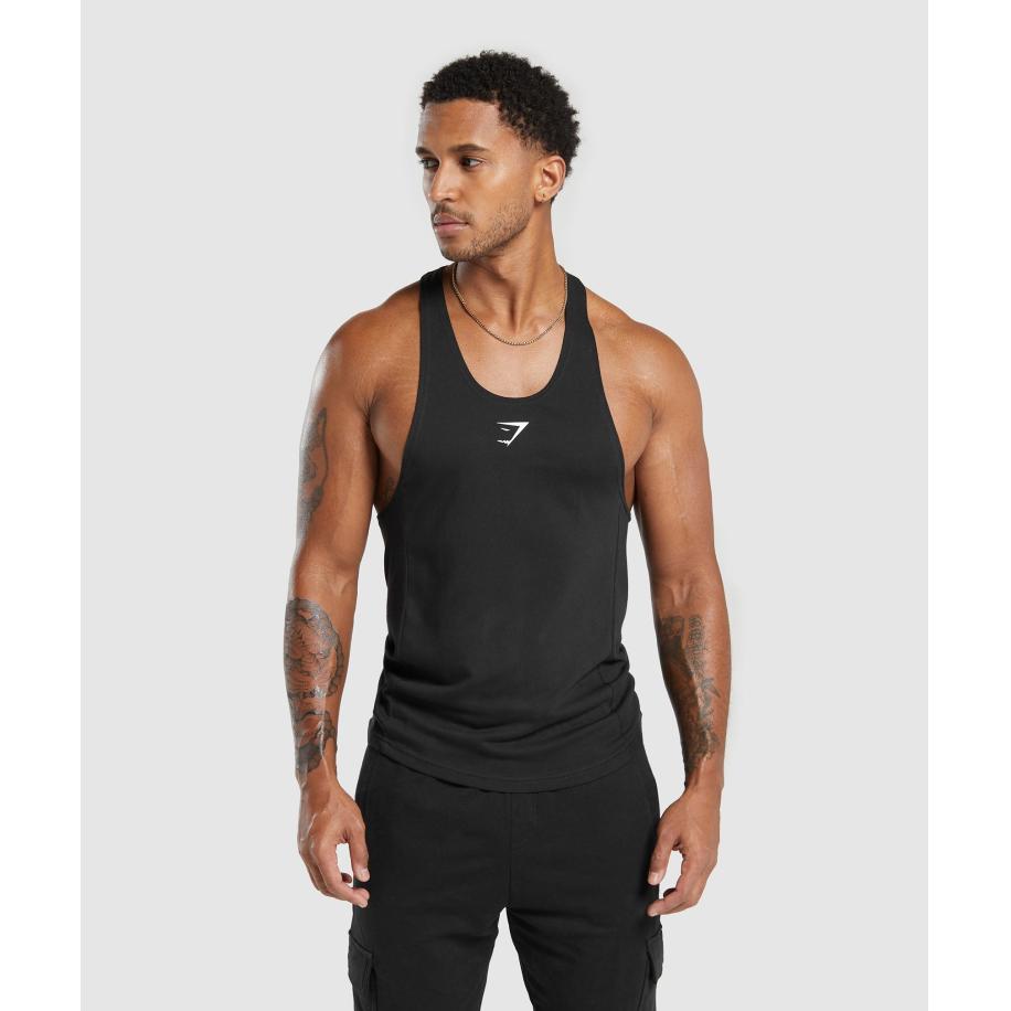 Gymshark React Stringer Black Zwart