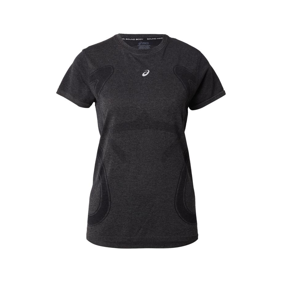 Asics ASICS Functioneel shirt ROAD zwart / zwart gemêleerd / wit -