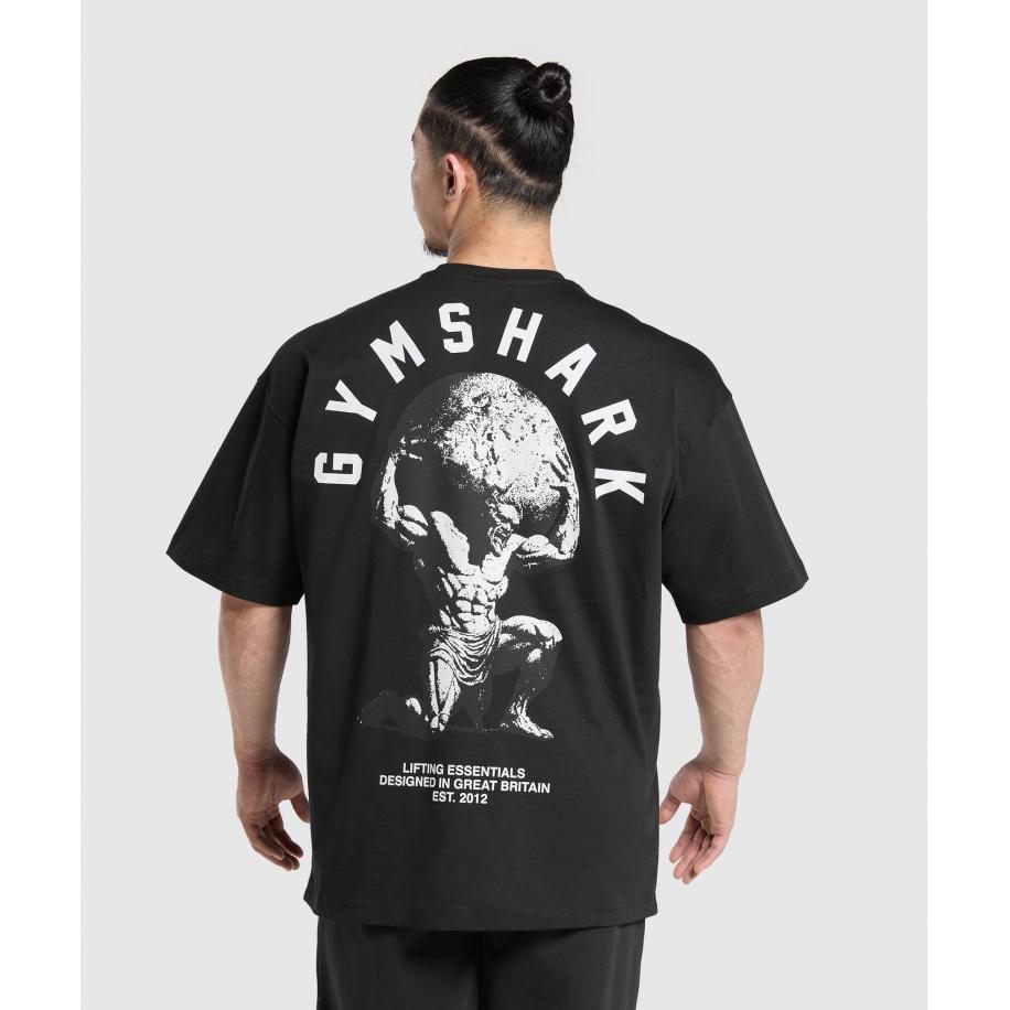 Gymshark Atlas T-Shirt Black Zwart