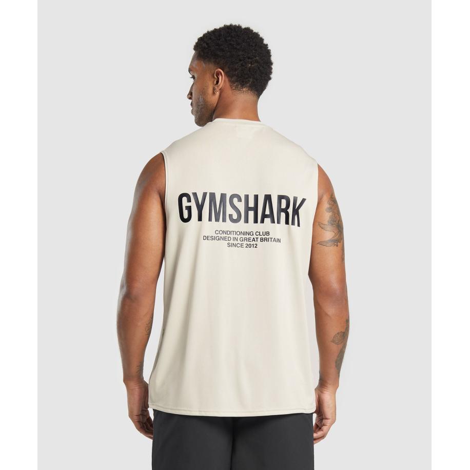 Gymshark Conditioning Club Tank Pebble Grey Grijs