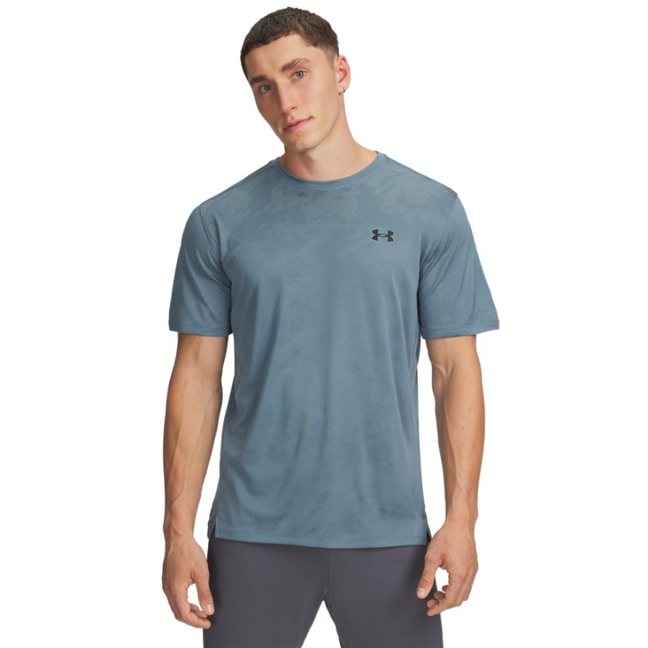 Herenshirt Under Armour Tech™ Vent JacqUnder Armourrd met korte mouwen Jasper Blauw / Zwart XL Blauw