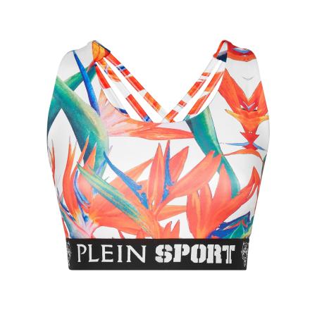 Plein Sport Plein Sport Sporttop grasgroen / lichtoranje / donkeroranje / wit