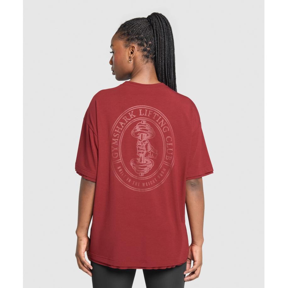 Gymshark Superset Graphic T-shirt Sets Red Rood