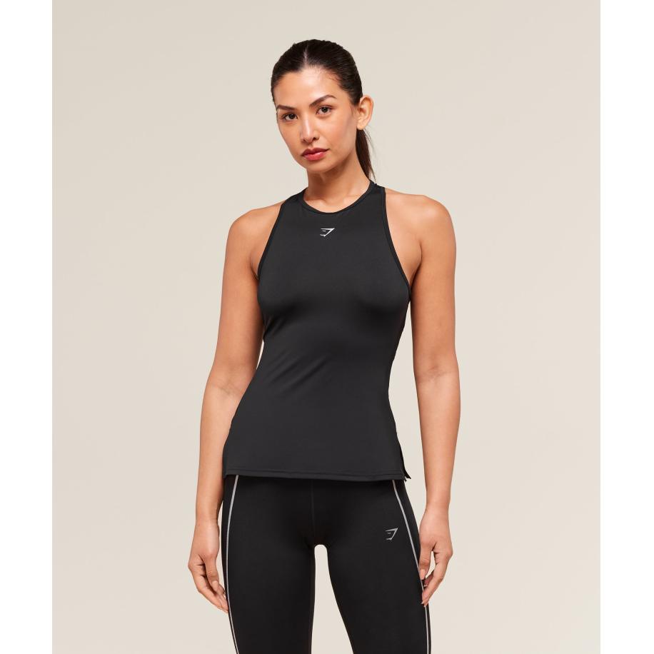 Gymshark Running Back Vent Tank Black Zwart