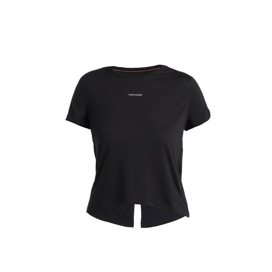 Icebreaker ICEBREAKER Functioneel shirt Cool-Lite Speed zwart / wit -