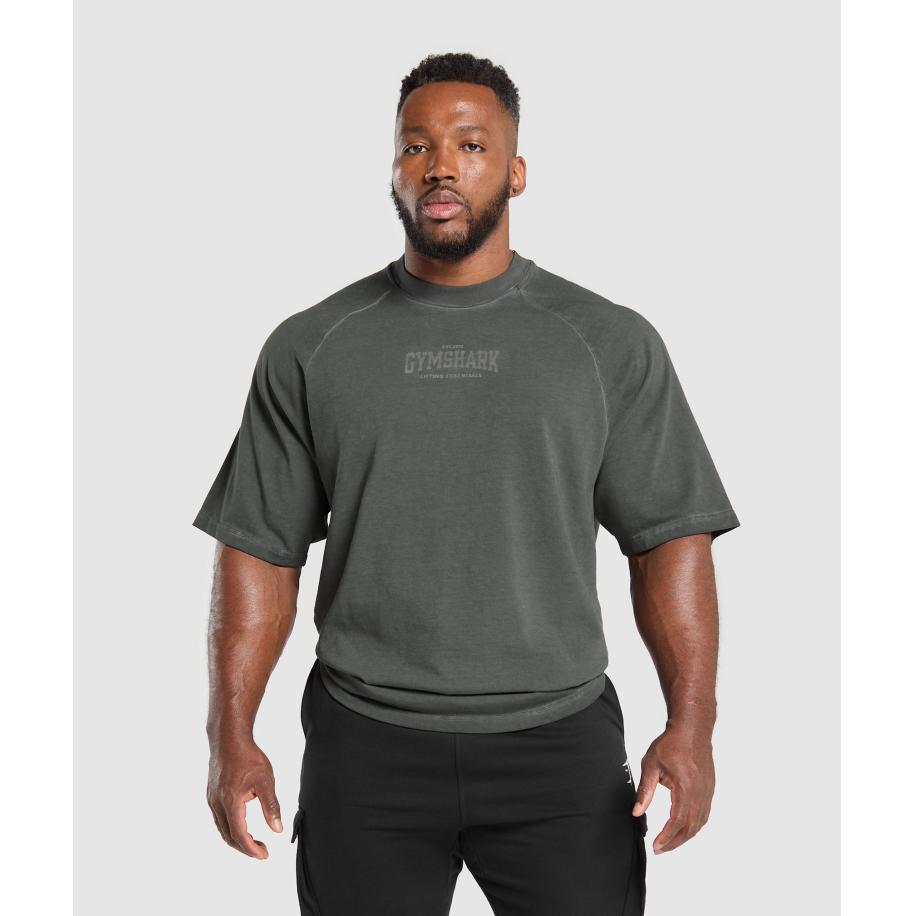Gymshark Heavyweight T-Shirt Black Zwart