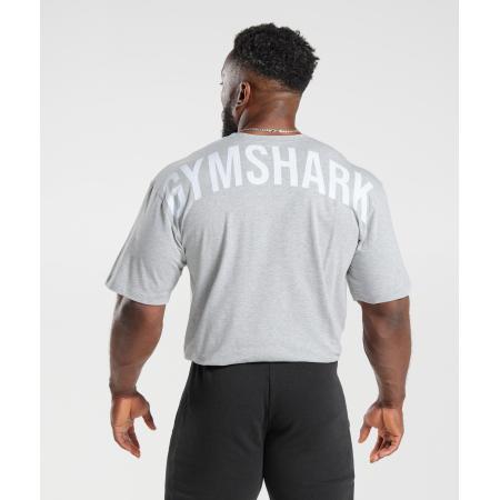 Gymshark Power T-Shirt Light Grey Core Marl
