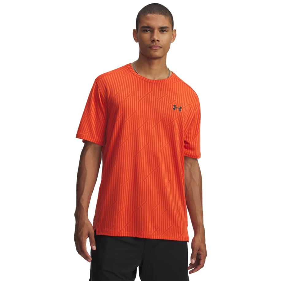Herenshirt Under Armour Tech™ Vent JacqUnder Armourrd met korte mouwen Oranje Base / Zwart L Oranje